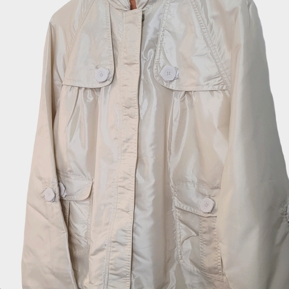 Judy Crowell Zip Front Beige Jacket - Picture 3 of 7